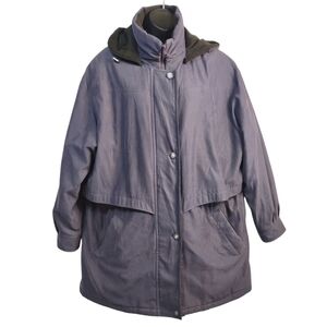 Forecaster Sport Coat Women's Purple Quilted Parka Hooded Coat Size M